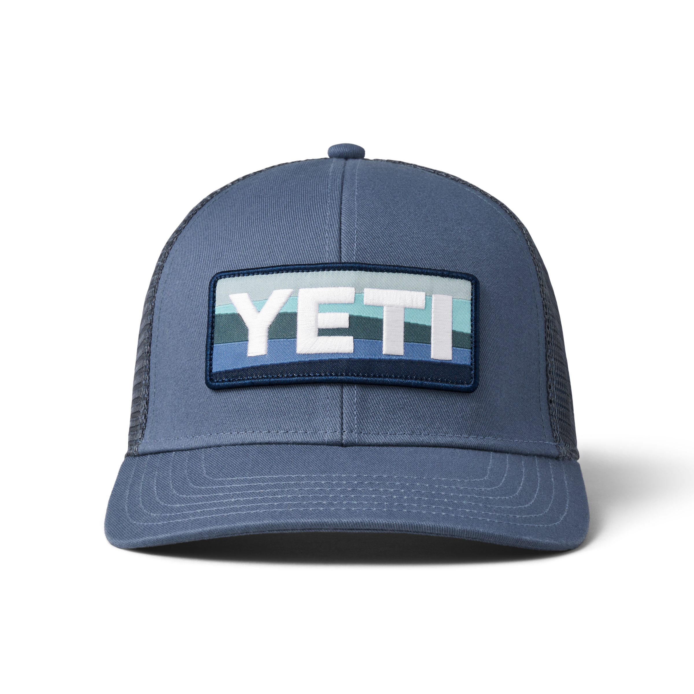 YETI Sunrise Badge Trucker Hat Deep Blue