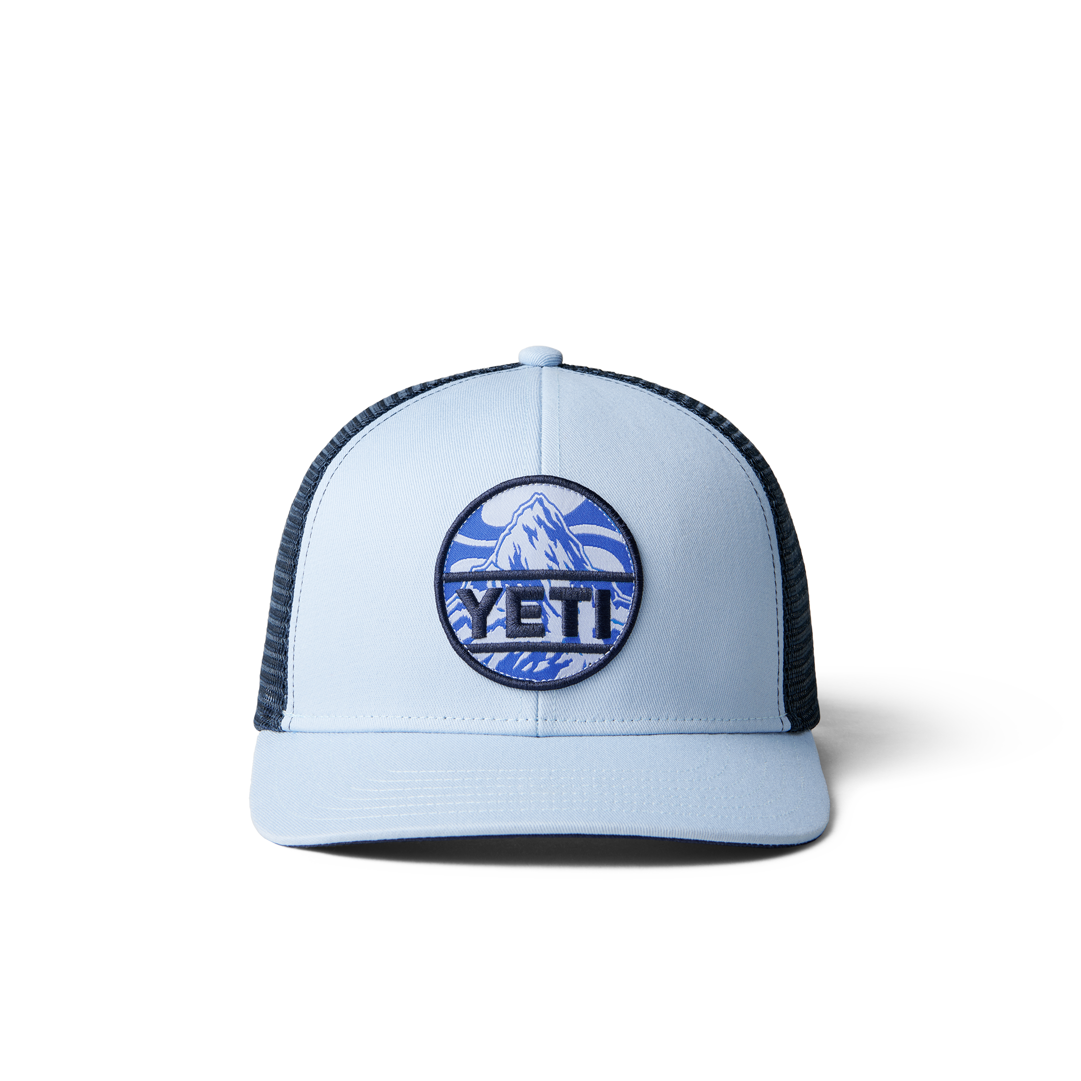 YETI Mountain Badge Trucker Hat Light Blue